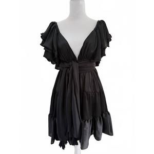 NEW ERIKA PEÑA women's valeria short dress in black